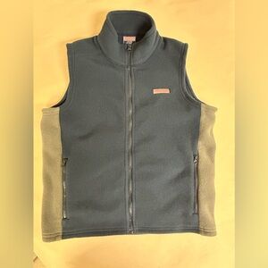 Blue and Tan Fleece Vest